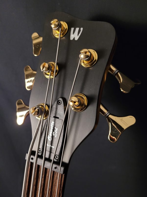 Warwick Teambuilt Pro Series Corvette Ash, 5-String<br>Nirvana Black Transparent Satin, Gold Hardware<br><br>In Stock - Image 13