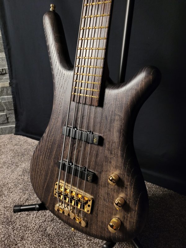 Warwick Teambuilt Pro Series Corvette Ash, 5-String<br>Nirvana Black Transparent Satin, Gold Hardware<br><br>In Stock - Image 2